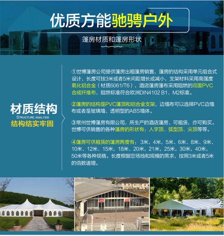 小跨度人字形篷房